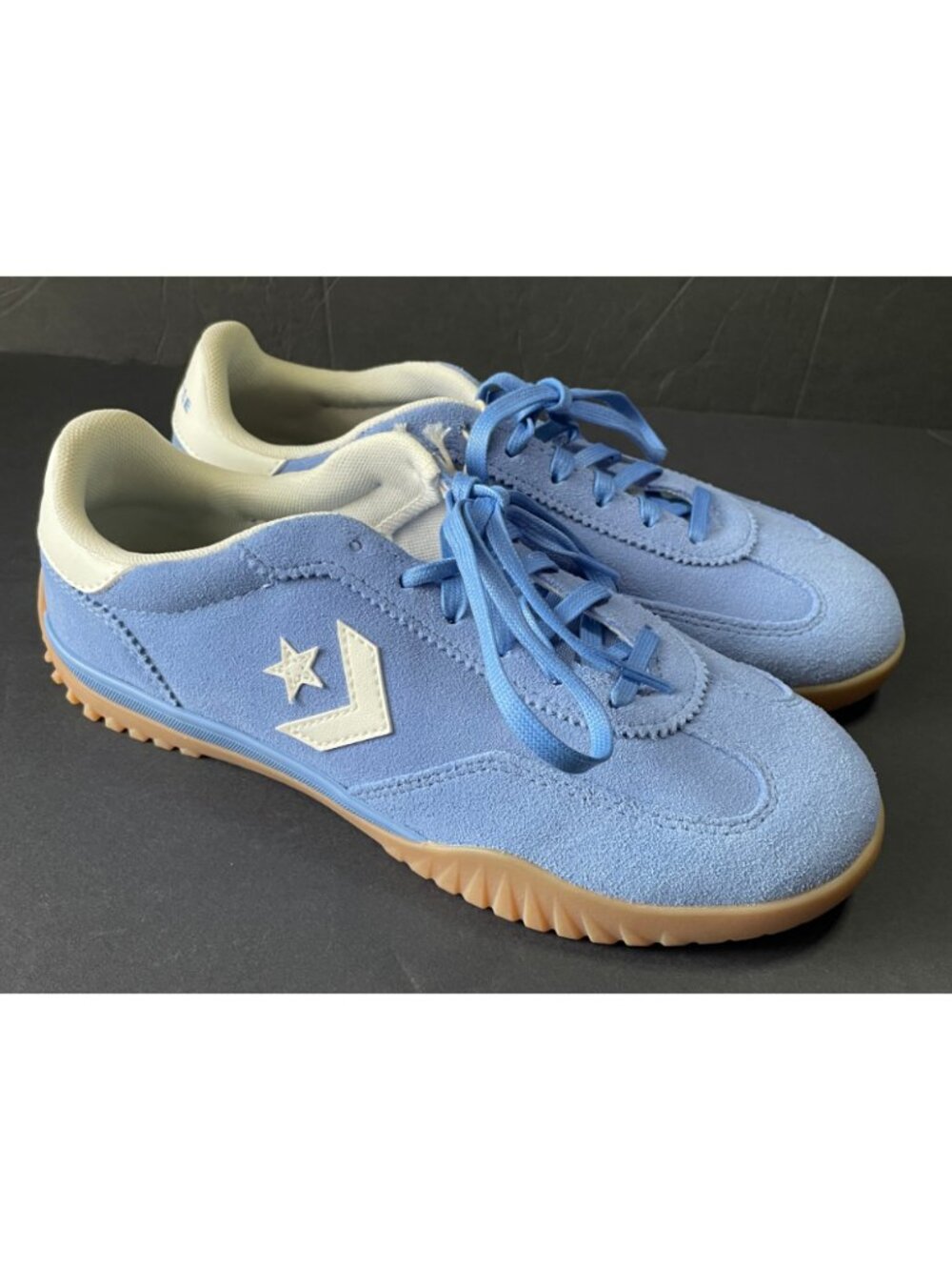 NEW Blue Suede Converse Star Sneakers – Men's US Size 6, Women's US Size 7.5